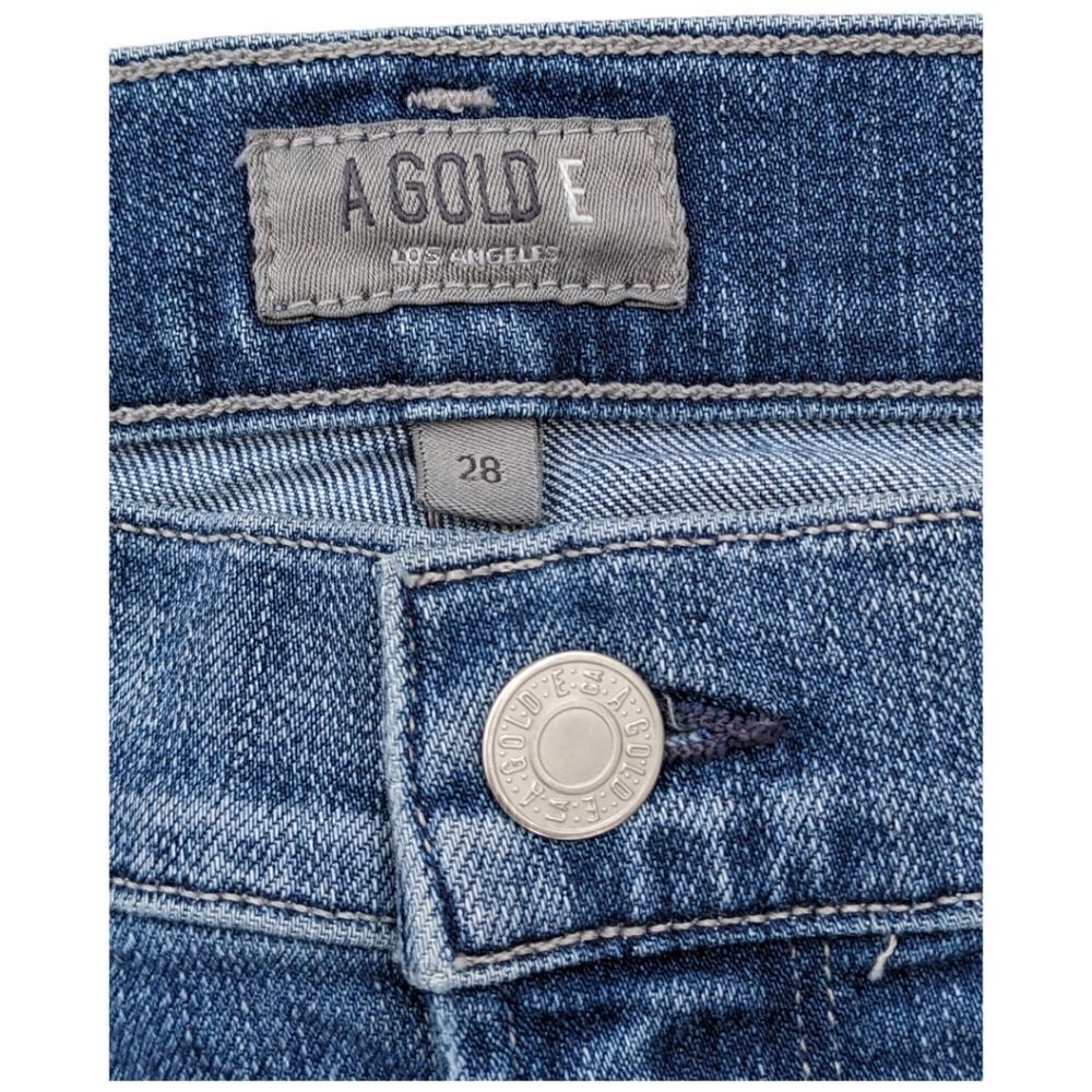 AGoldE Women's Sophie Mid Rise Skinny Jeans Distressed Size 28 - Picture 12 of 15